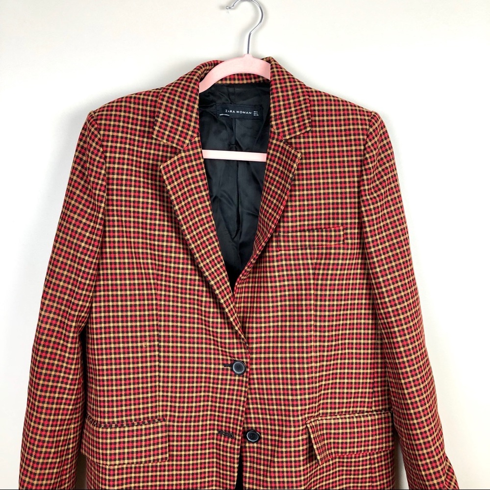 Zara Blazer Checkered Design - image 6